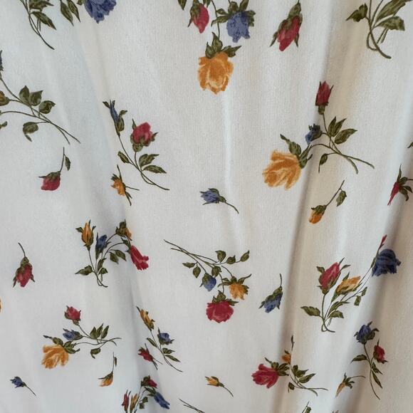 Reformation Nikita Rose Floral Georgette Midi Dress White Sz 10 - Picture 2 of 7